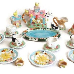 Vintage Mercuries farm animal tea set